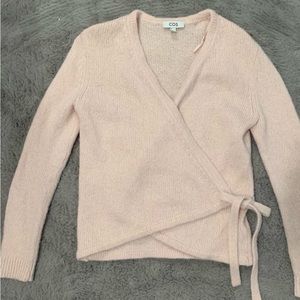 Cos ballet pink wrap sweater